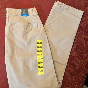Columbia Men's Tan Active Fit Tech Pants 32 X 30 NWT